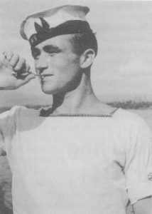 Leading Seaman Ron Dowle at BFP forward base, Manus 1945 (Author - Time-Life Magazine)