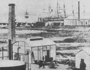 Area in which Graving Dock was built ca. 1860