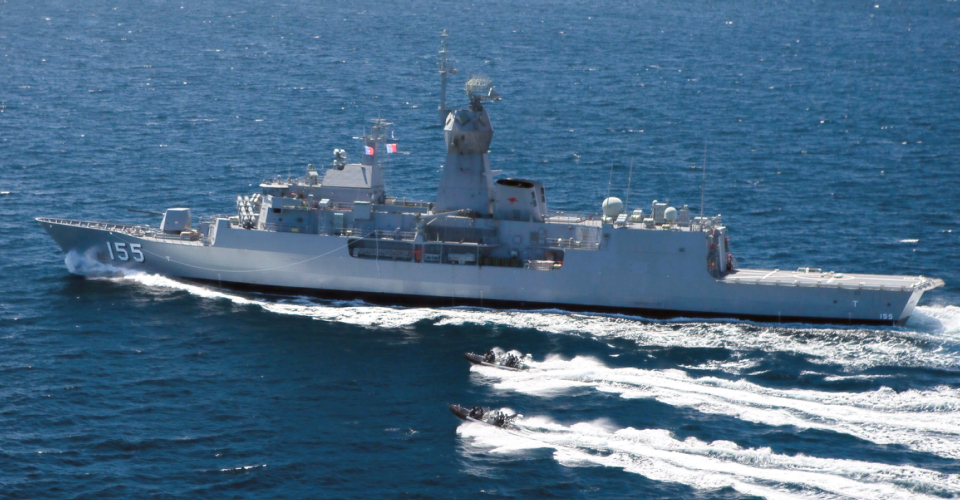 HMAS Ballarat patrolling the North West Shelf of Australia.