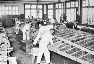 Building a new wing for Kingsford Smith’s Southern Cross in what had been the Electrical Drawing Office