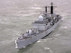HMS Newcastle in the Adriatic Sea 1999.                    (Photo Royal Navy)