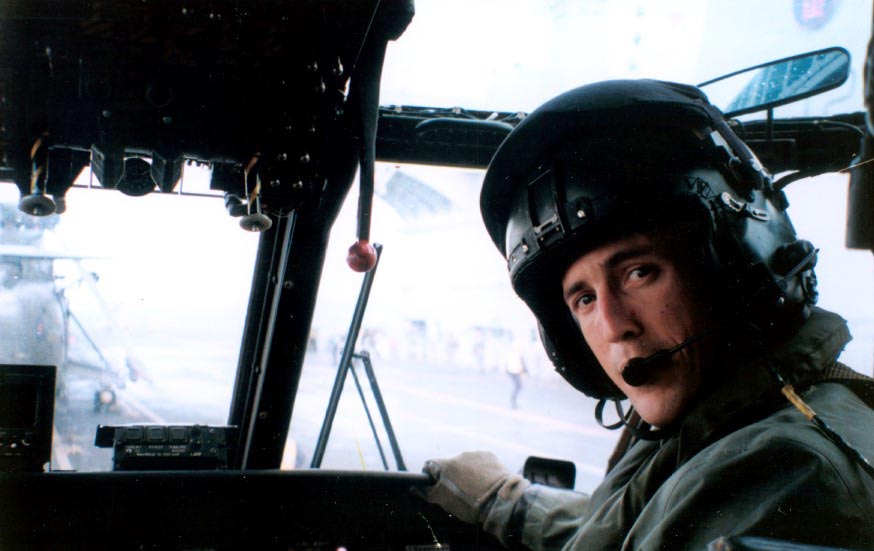 Lieutenant Brad Mackay while deployed to Bosnia and Herzgovinia with the Royal Navy’s 845 Squadron.     (Photo Brad Mackay)