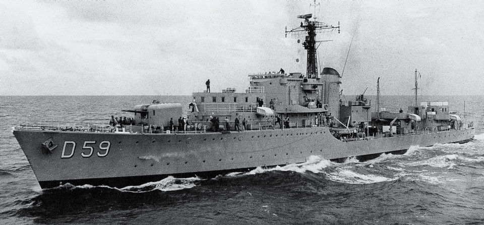 3387.HMAS ANZAC (2), 1951. As training ship c.1965.SHF Coll.