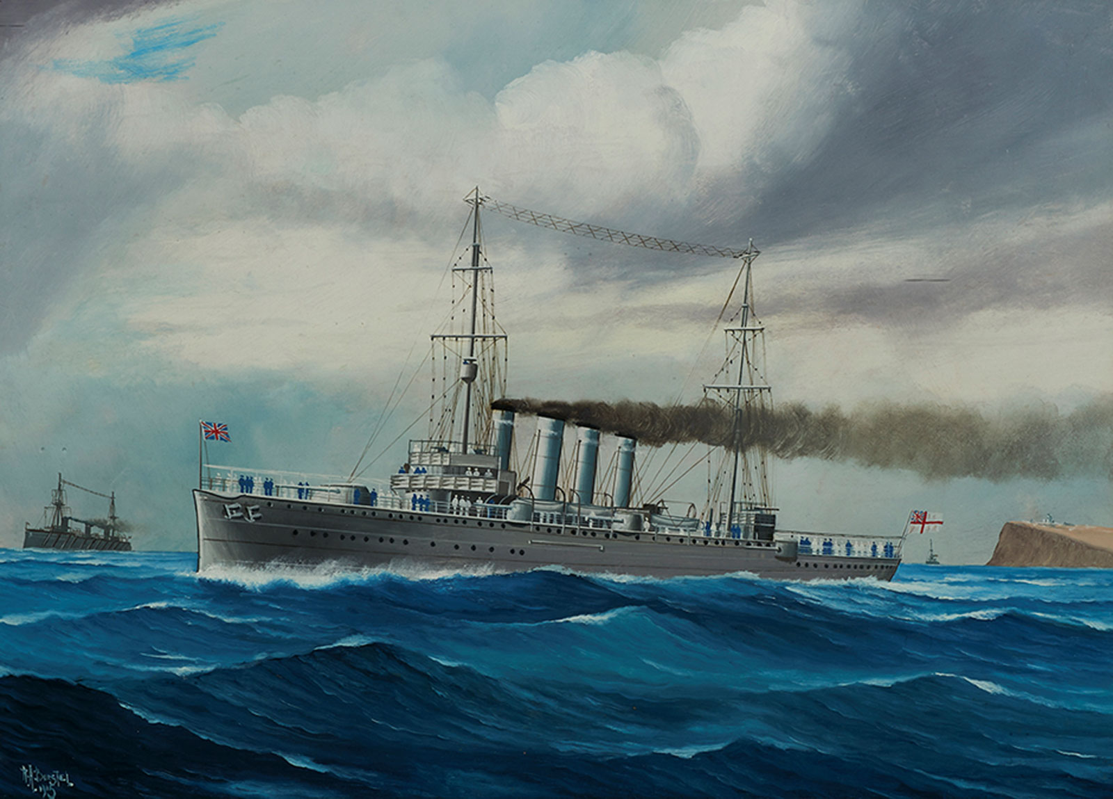 HMAS Sydney 1915 by Reginald Arthur Borstel