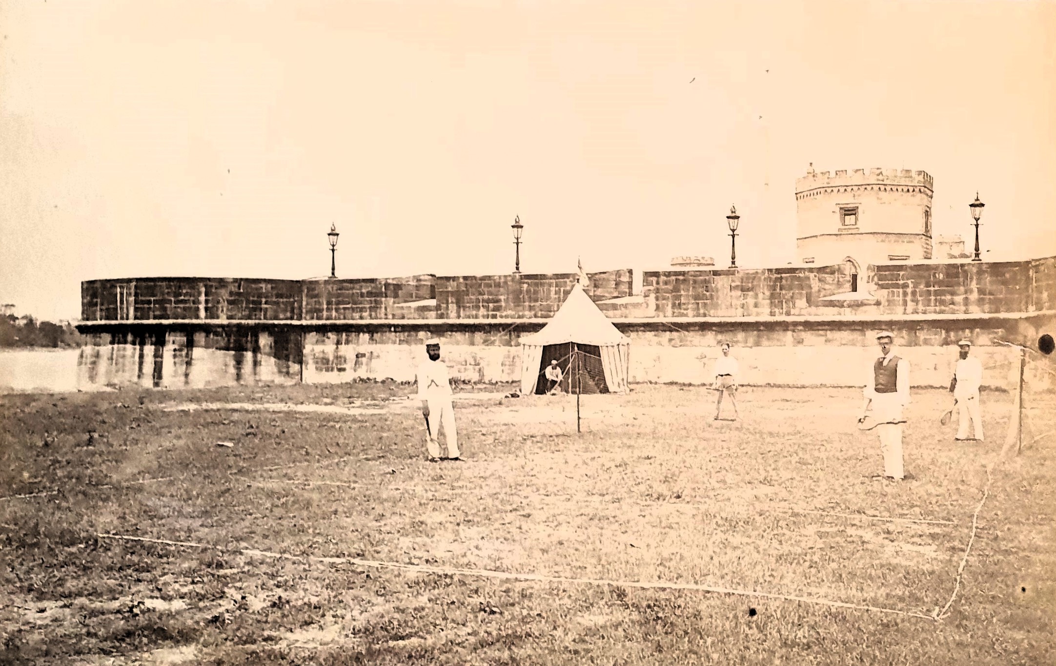 Captain Murray’s Lawn Tennis, Fort Macquarie 1878, courtesy of Mitchell Library