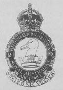 The badge of No.9 Squadron, Royal Australian Air Force. The Fleet Co-operation Squadron provided personnel for all ship-borne aircraft in the pre-Fleet Air Arm days.