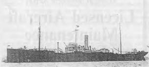 SANDHURST (ex S.S. Manipur, Harland & Wolff, purchased 1915 and converted by Workman, Clark) 11,500 tons. Dimensions: 470(p.p.), 485(o.a.) x 58 x 20 feet (max. draught) Guns: 4-4 inch,l-3 inch AA. 1 H.P. 3300= 10.5kts. Coal:1475 tons. Complement, 256. Cyl. Boilers. *Also carries several additional 4 inch guns as spares for destroyers
