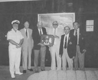 Left to right: Captain Rory Smith, Captain Max Hinchliffe, Aub Dedman, Vince Highland, Jock Epstein and Ron Walker