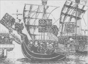 English troops embarking for France - Cog 1339