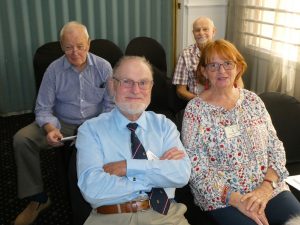 Attendees at AGM 2019 Foreground Jack and Mary Champion_Rear Michael Dowsett (L) and Tony Townsend (R)