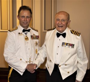 Chief of Navy with Captain Pat (Chic) Rodriguez 91 years old