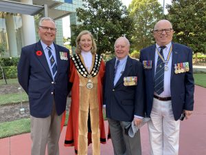 David Michael NHSA President, Gail Giles-Gidney, Mayor of Wiiloughby Council, John Smith NHSA Senior Researcher