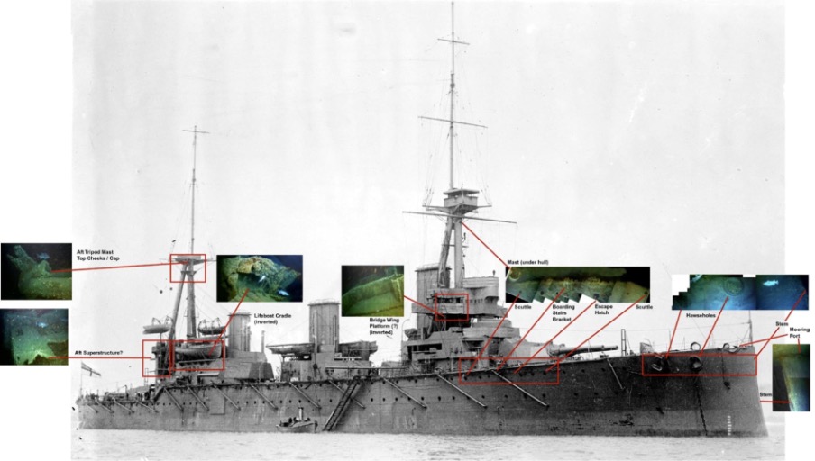 Photo from Battlecruiser HMAS Australia (1): 1910 - 1924, Wreck Inspection Report - Duncan, Brad 2011