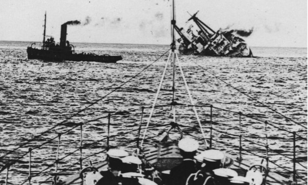 HMAS Australia I sinking.