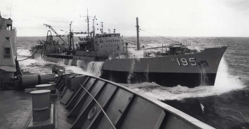 HMAS Supply during a replenishment 1