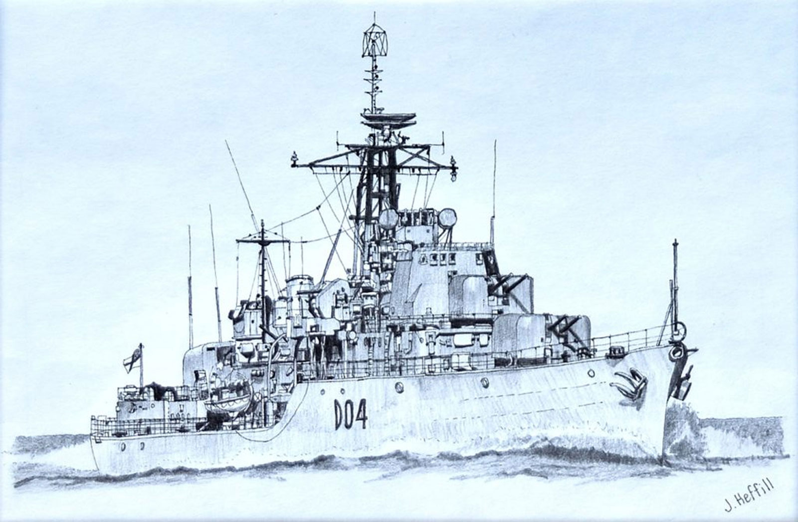 HMAS Voyager by John Heffill