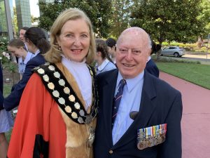 John Smith with Gail Giles-Gidney, Mayor of Willoughby Council