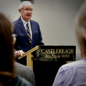 King Perry_Master of Ceremonies speaking at NHSA Book Launch 5 November 2021