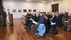 David Michael, NHSA President, at the book launch of 'Safe to Dive' at the ANZAC Memorial, Sydney