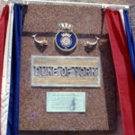 The unveiling ceremony of the British Pacific Force Memorial in 1973