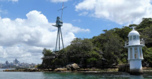Bradleys Head with HMAS Sydney 1 Mast.