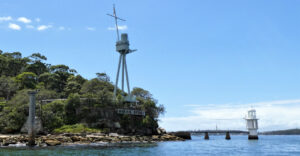 Bradleys Head with HMAS Sydney 1 Mast.