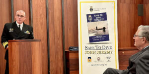 RADM Chris Smith, Fleet Commander - Book Launch - 'Safe to Dive' at ANZAC Memorial, Sydney