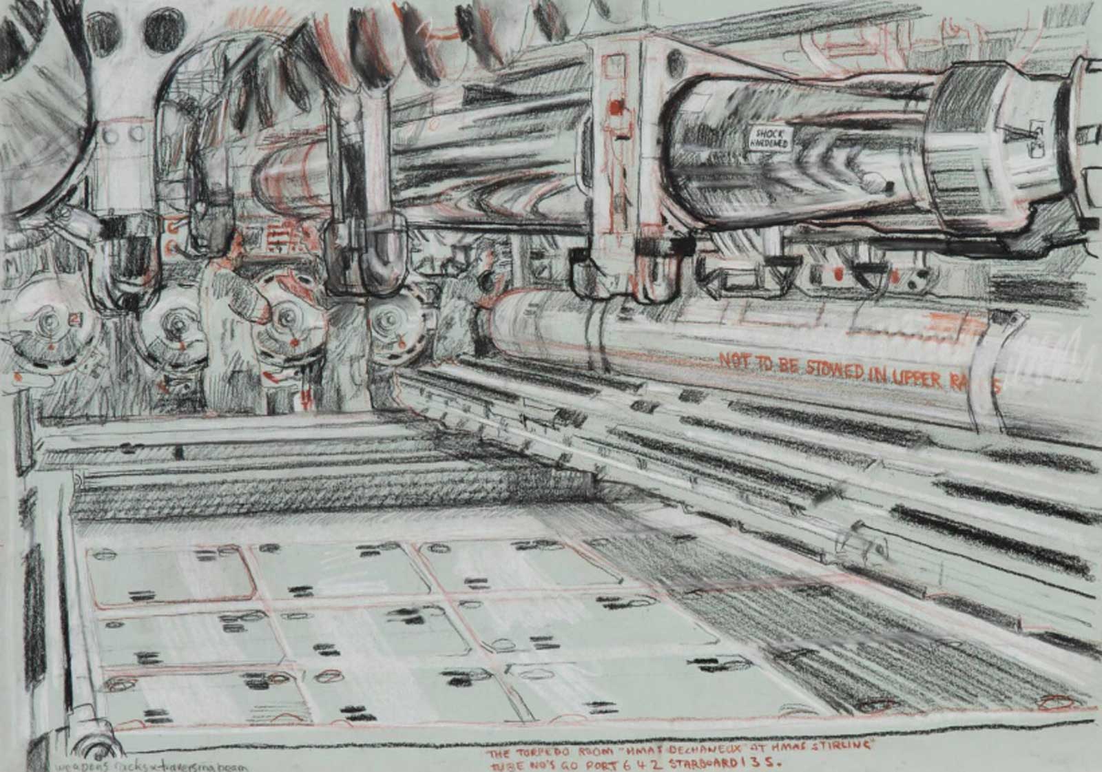 The Torpedo Room HMAS DECHAINEUX at HMAS STIRLING Tube No's Go Port 6 4 2 Starboard 1 3 5