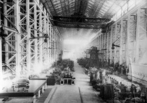 Completed in 1945, the Turbine Shop was the largest building on the Dockyard