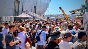 Visitors at Navy Open Day, Sydney, 26 February 2023
